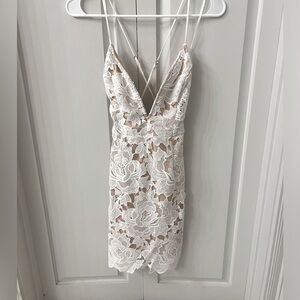 White lace cocktail dress